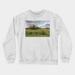 Country Wooden Fence with Storm Cloud's Crewneck Sweatshirt